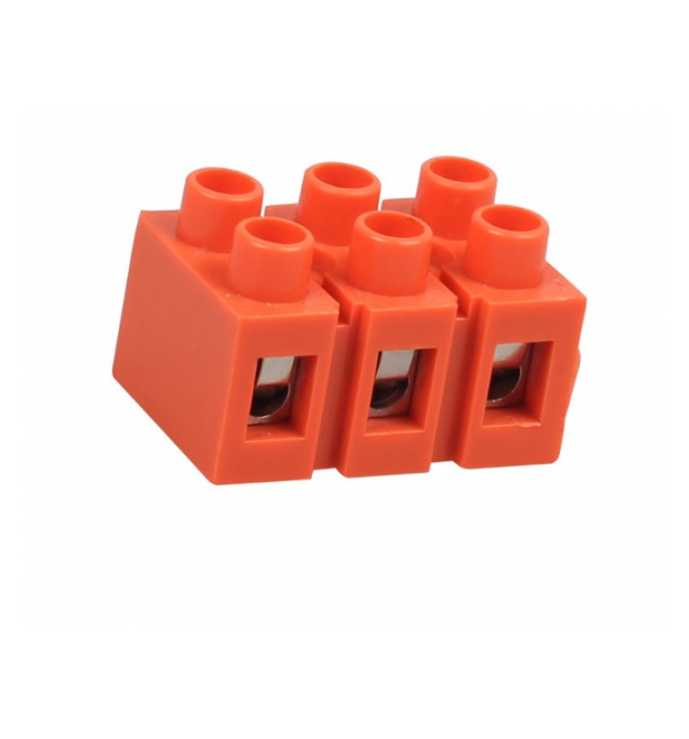 Клеммный блок H2519-3P 36A - 660V, материал медь, сечение провода 0.5-6мм2