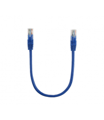 Патч-корд литой RITAR, UTP, RJ45, Cat.5e, 0,3m, синий, Cu (медь)