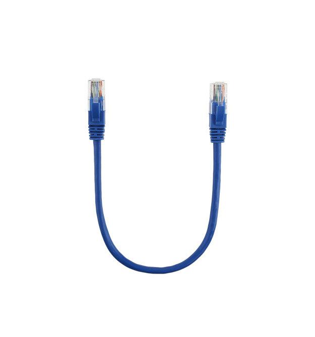 Патч-корд литой RITAR, UTP, RJ45, Cat.5e, 0,3m, синий, Cu (медь)