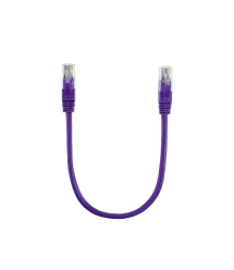 Патч-корд литой RITAR, UTP, RJ45, Cat.5e, 0,3m, фиолетовый, Cu (медь)