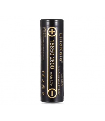 Аккумулятор 18650 Li-Ion LiitoKala Lii-26A, 2600mah （2450-2650mah）, 3.7V (2.75-4.2V), Black, PVC BOX Q2, цена за 1 шт