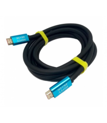 Кабель Merlion HDMI-HDMI 4Kx2K Ultra HD, 3.0m, v2,0, круглый Black, коннектор Blue, Blister-box, Q80