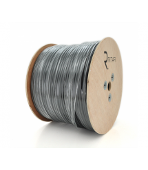 Кабель коаксиальный с питанием RITAR B305-RG59CU+2x0.5mm CU, 0,81 мм.CU, 64x0.12m CCA , 75 Ом, FPE, оболочка 6,91мм черный PVC, 