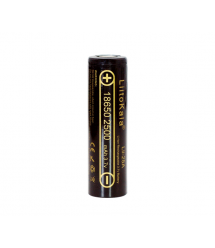 Аккумулятор 18650 Li-Ion LiitoKala Lii-25A, 2500mah （2450-2650mah）, 3.7V (2.75-4.2V), Black, PVC BOX Q2, цена за 1 шт