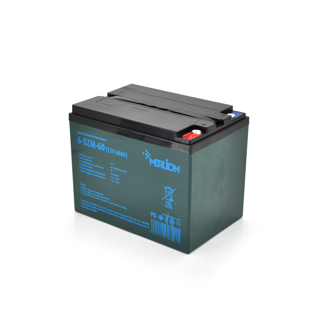Тяговая аккумуляторная батарея AGM MERLION 6-DZM-60, 12V 60Ah ( 265 x 168 x 215) Q1