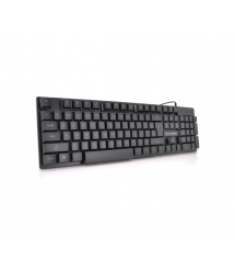 Клавиатура с подсветкой USB K500, длина кабеля 170см, (Eng - Рус), (483х188х35 мм) Black, 104к, Q20