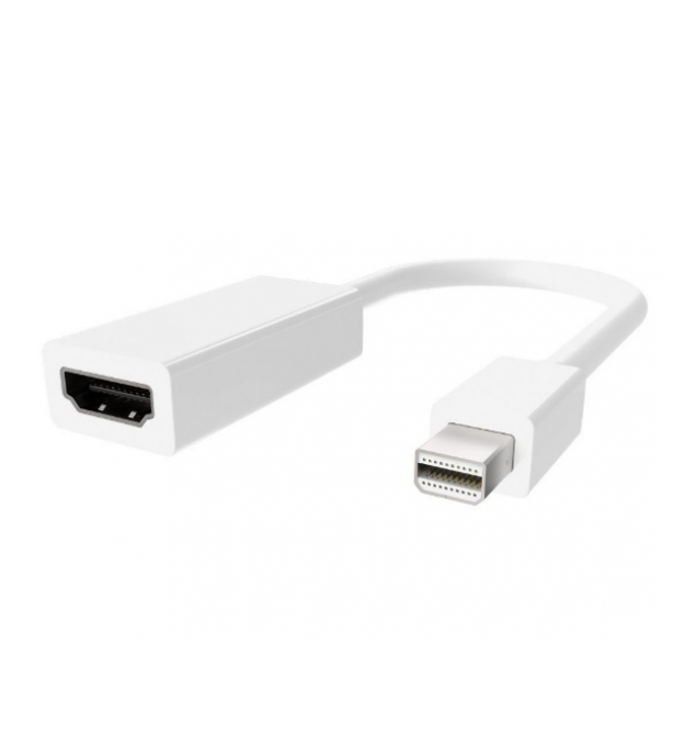 Конвертер mini Display Port (папа) на HDMI(мама) 30cm, White, 4K - 2K, Пакет