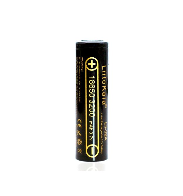 Акумулятор 18650 Li-Ion LiitoKala Lii-32A, 3200mAh (3050-3350mAh), 3.7V (2.75-4.2V), Black, PVC BOX Q2, ціна за 1 шт