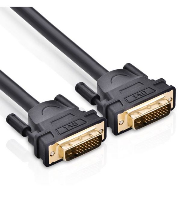 Кабель Dvi-Dvi 1.5m, 2 ферити, обплетення, Black/Red, 24/24pin, (Пакет) Q150