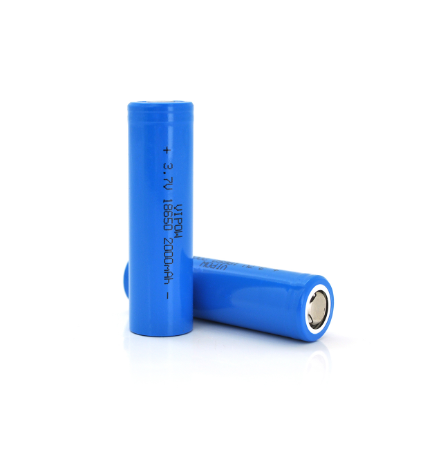 Аккумулятор 18650 Li-Ion Vipow ICR18650 FlatTop, 2000mAh, 3.7V, Blue