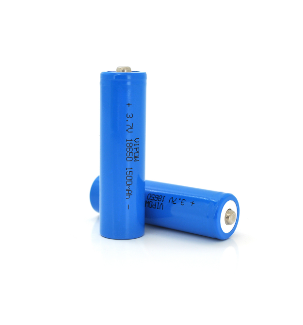 Аккумулятор 18650 Li-Ion Vipow ICR18650 TipTop, 1500mAh, 3.7V, Blue 1шт