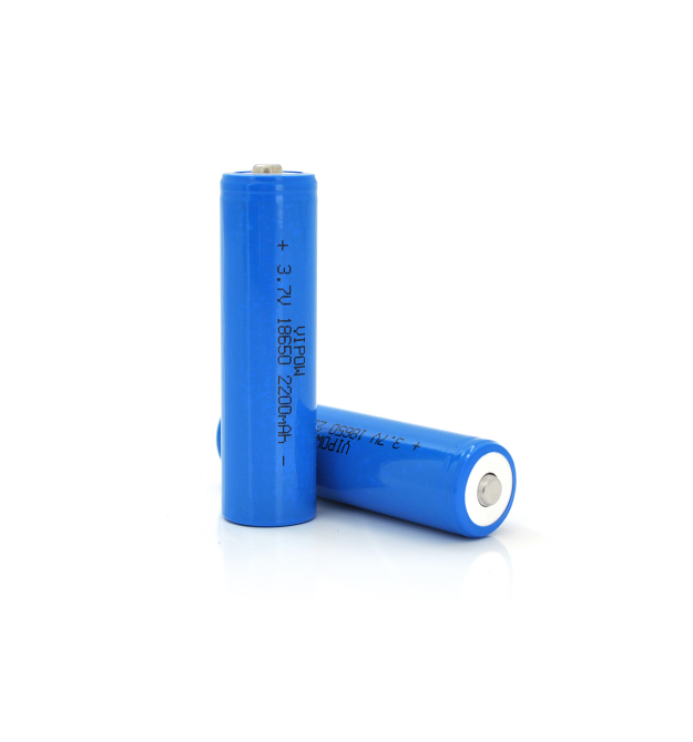 Акумулятор 18650 Li-Ion Vipow ICR18650 TipTop, 2200mAh, 3.7V, Blue Q50/500