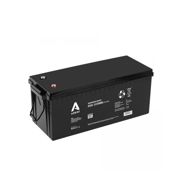 Аккумулятор AZBIST Super GEL ASGEL-122500M8, Black Case, 12V 250.0Ah ( 522 x 269 x 219) Q1