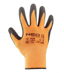 Neo Tools 97-641-10 Перчатки рабочие, полиэстер с латексным покрытием, р. 10