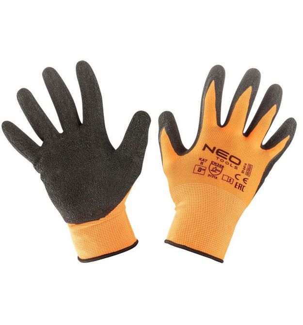 Neo Tools 97-641-8 Рукавички робочі, поліестер з латексним покриттям, р. 8