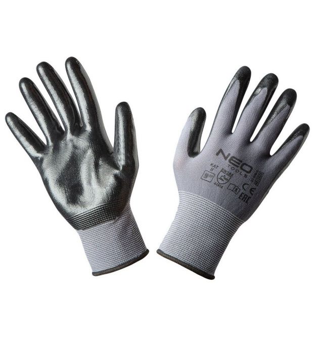 Neo Tools 97-616-9 Рукавички робочі, нейлон з покриттям нітрил, р. 9