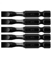 Neo Tools 09-581 Биты ударные, 50 мм, SL6 - 5 шт., сталь S2