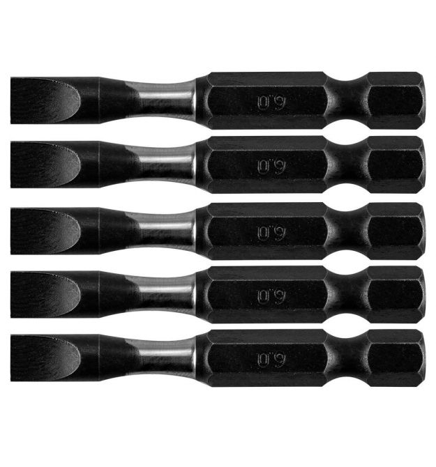 Биты ударные Neo Tools 09-581 50 мм, SL6 - 5 шт., сталь S2