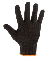 Neo Tools Рукавички робочі, бавовна і поліестер, пунктир, р.8, чорний