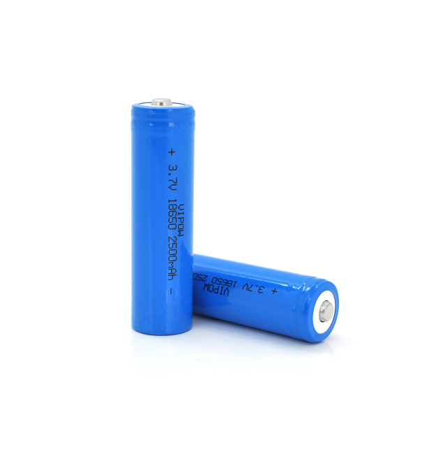Акумулятор 18650 Li-Ion Vipow ICR18650 TipTop, 2500mAh, 3.7V, Blue