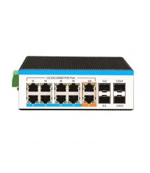 Управляемый индустр. 14-портовый гигабит POE коммутатор HongRui HR600-AXGM-SWG2082A4S