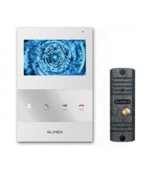 Комплект видеодомофона Slinex SQ-04 White + вызывная панель ML-16НR Grey Antiq
