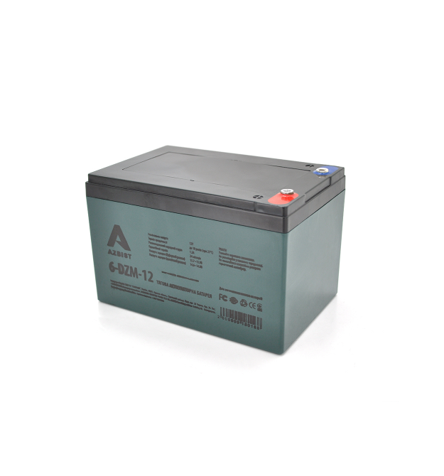 Тягова акумуляторна батарея AGM AZBIST 6-DZM-12, 12V 12Ah M5 (151х98х101 мм) Black Q4