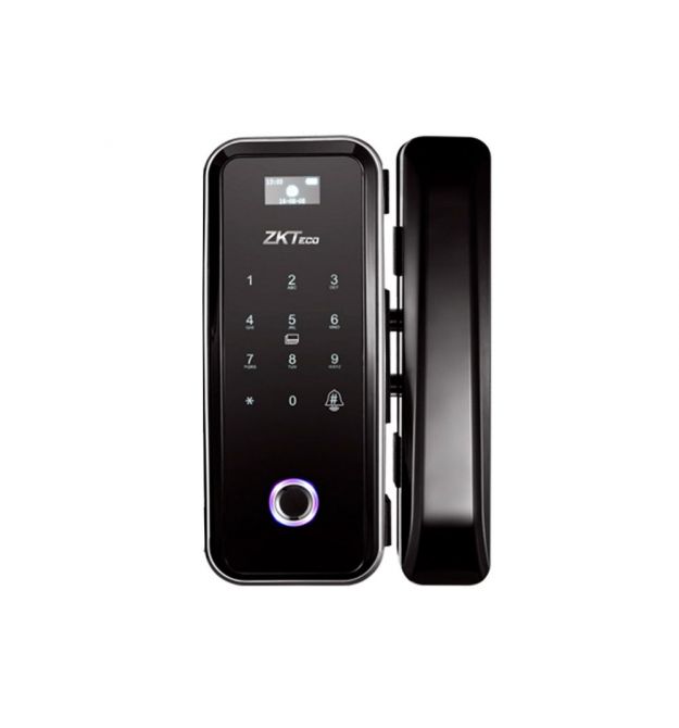 Smart замок ZKTeco GL300 left для стеклянных дверей со сканером отпечатка пальца и считывателем Mifare