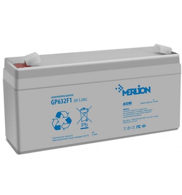 Акумуляторна батарея MERLION AGM GP1223F1 12 V 2,3Ah ( 178 x 35 x 60 (65) ) Q10