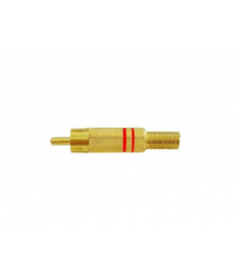 Роз'єм RCA з пружиною (під болт) латунь, 100шт в упаковці, ціна за штуку, Red