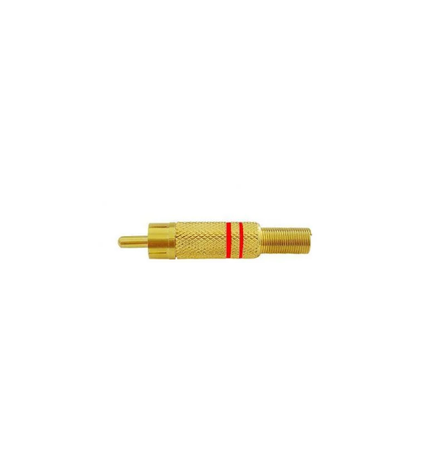 Разъем RCA с пружиной (под болт) латунь, 100шт в упаковке, цена за штуку, Red