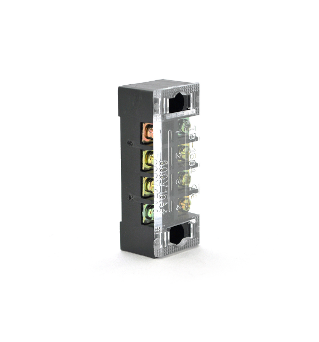 Клеммная колодка 4-разрядная TB-1504 15A - 600V, сечение провода 0,5-1,5мм2, 100 шт в упаковке, цена за штуку
