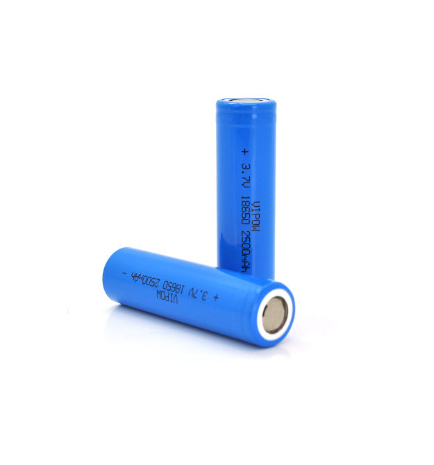Аккумулятор 18650 Li-Ion Vipow ICR18650 FlatTop, 2500mAh, 3.7V, Blue