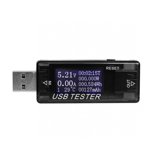 USB тестер Keweisi KWS-MX17 напряжения (4-30V) и тока (0-5A), Black