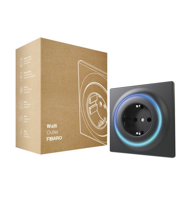 Розетка Z-Wave FIBARO Walli Outlet-FGWOF-011 Чорний