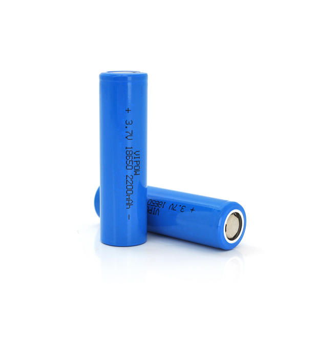 Аккумулятор 18650 Li-Ion Vipow ICR18650 FlatTop, 2200mAh, 3.7V, Blue