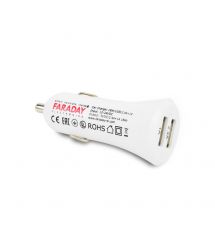 Автомобильное зарядное устройство Faraday Electronics 18 Вт USB CAR с 2 USB выходами 2.4 А и 1 А