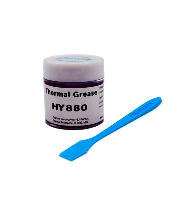 Паста термопроводная HY-880 10g, банка, Grey, 5,15W - m-K, 0.004C-in&ampsup2 - W, -30340, Блистер Q50