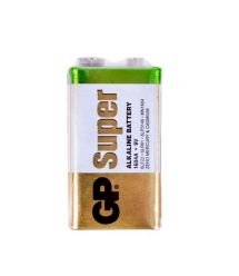 Батарейка щелочная GP SUPER ALKALINE 1604AEB-5S1, 9V, крона, 6LF22 10 (100шт.) х10(10шт.) х1 в вакуумной упаковке цена за 1шт