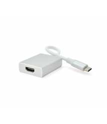 Конвертер Type-C (папа) на HDMI(мама) 10cm, Silver, 4K - 2K, Пакет