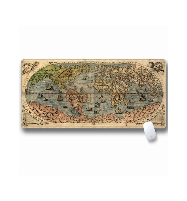 Коврик 300*700 тканевой Карта мира с боковой прошивкой, толщина 3 мм, цвет Brown, Пакет