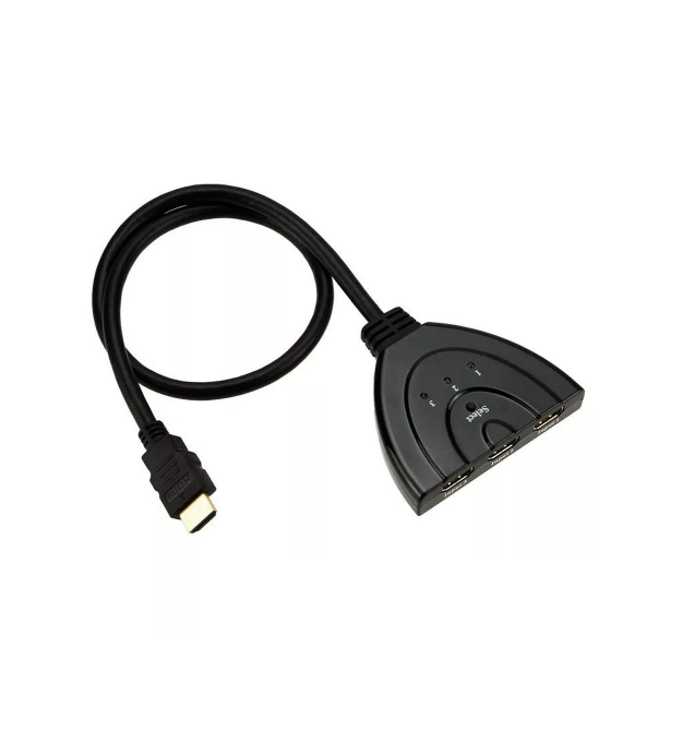 Разветвитель HDMI(папа) на 3* HDMI(мама), 1080P, 0,8 м, Black