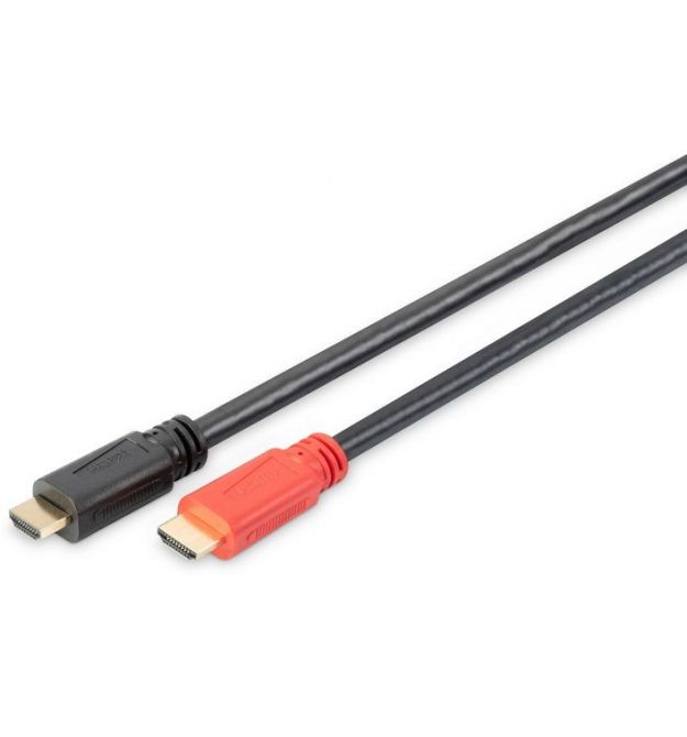 Digitus Кабель HDMI UHD 4K, w/Ethernet/Amplifier, type A M/M[10 m (AK-330118-100-S)]