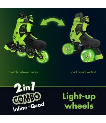 Ролики NEON Combo Skates[Салатовый (Размер 34-38)]