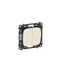 Вимикач 2-х клавішний Legrand Valena ALLURE автоматичні клеми алюміній