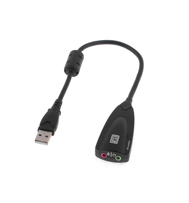 Контроллер USB-sound card (7.1) 3D sound (Windows 7 ready), 20см кабель с ферритом, Blister Q50