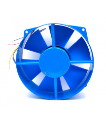 Кулер для охлождения серверных БП 200FZY2-D DC sleeve fan 2pin под пайку - 200*210*71мм, 220V - 0,3A, 2600об - мин, 65W, Blue