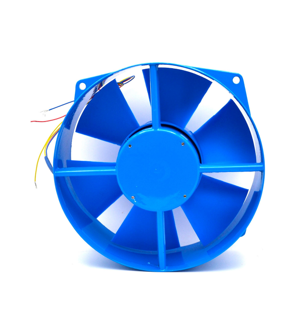 Кулер для охлождения серверных БП 200FZY2-D DC sleeve fan 2pin под пайку - 200*210*71мм, 220V - 0,3A, 2600об - мин, 65W, Blue