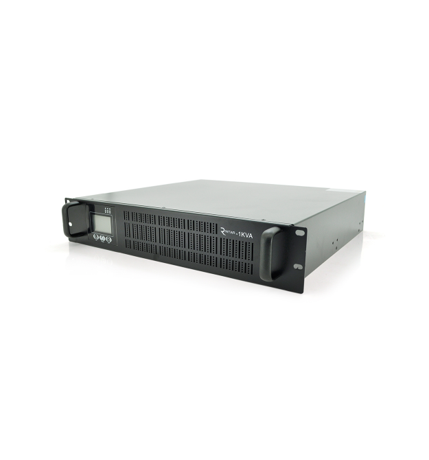 ИБП с правильной синусоидой Ritar ONLINE RT-1KS-LCD, RACK 1000VA (900Вт), 24 В, Встроенная батарея 12V 7,5 Ah х 2 шт (482*440*87