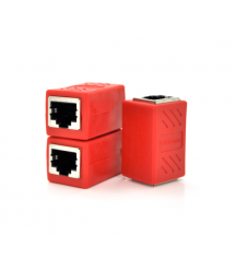 З'єднувач RJ45 8P8C мама - мама RJ45 для з'єднання кабелю, екранований, червоний, Q50